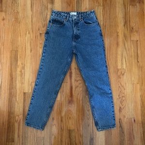 Medium Wash Zara High Waisted Mom Jeans